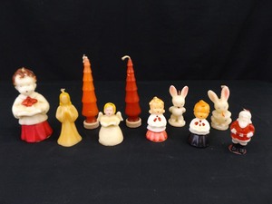 Lot of Vintage UNUSED Collectible Christmas and Easter Candles