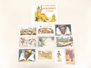 Lot of Antique Black Americana Postcards and Trade Cards