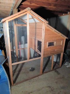 Portable Chicken Coop - 72-inches long X 45-inches wide X 74-inches tall to the Peak (used One Season, then stored indoors)