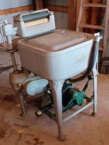 Restored Vintage Maytag Wringer Washer with Maytag Gas Engine