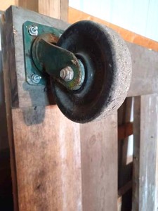 Large Heavy Duty Home-Made Dolly which measures approx. 36-inches X 6-feet with 6-inch Casters, 2 Casters Swivel