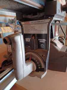 Sears Craftsman 2.5 hp. 10-inch Floor Model Radial Arm Saw with Guard Assembly in a Separate Box