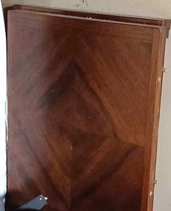 Dining Room Table Measuring 43-inches wide by 70 inches long Plus Two Leaves that are 18-inches wide, Captains Chair, and 3 Side Chairs