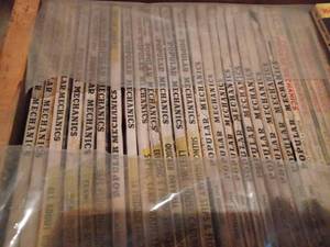 Wood Crate of Mostly Popular Mechanics Magazines from the 1950s and 1960s