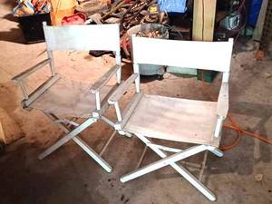 Pair of Folding Canvas Directors Chairs
