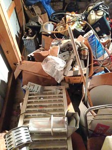 Large Area of Hardware, B & D Heater, Cordless Power Tools, Trailer Tire, Manifolds and Other Parts for an Inboard Engine, Motorcycle Helmet