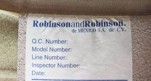 Leather Sofa by Robinson and Robinson, and 4 decorator Pillows