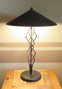 3 piece Lamp, vase and candleholder