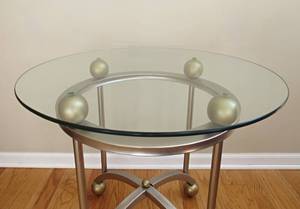 Small round Glass Side Table