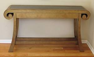 Console Table under Mirror