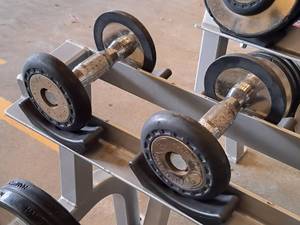 lot 1023 image: Lot of (2) Hampton 5-lb Dumbells