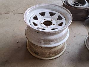 lot 1099 image: Lot of (2) 16 Steel 5-Lug Rims