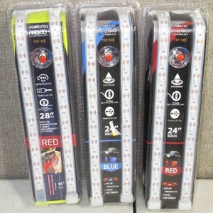 lot 7 image: Set of 3 Acellories LED Car Interior Lights-Red and Blue