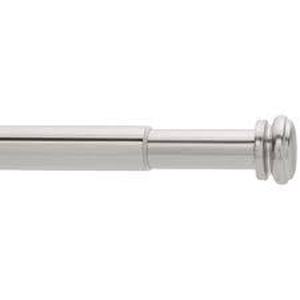 lot 81 image: 72 in. - 144 in. Mix and Match Telescoping 1 in. Single Curtain Rod in Brushed Nickel