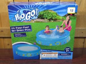 lot 105 image: H2OGO Bestway  My First Fast Set Spray Pool  Starfish  Ages 2  5ftx5ftx15in