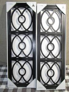 lot 73 image: Set of 2 Trueliving 12 x 35.6 Wall Plaques-Black