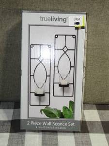 lot 76 image: Trueliving 2 Piece Wall Sconce Set-4.1 x 12.6
