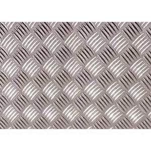 lot 166 image: 17.75 in. x 4 ft. 9 in. Silver Diamond Plate Decorative Vinyl Decal