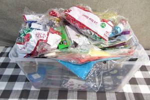 lot 196 image: 10 x 15 x 21 Bin Filled SchoolOffice and Party Supplies