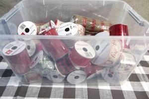lot 203 image: 12 x 12 x 12 Holiday Christmas Gift Ribbons