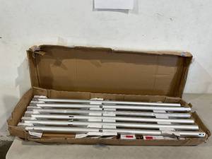 lot 205 image: OnlineEEI Premier 8 x 10 ft. Portable Pipe and Drape Backdrop Kit