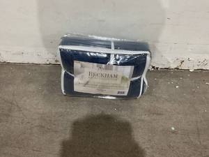 lot 135 image: Beckham Hotel Collection Goose Down Alternative NavySky Blue Reversible TwinTwin XL Comforter