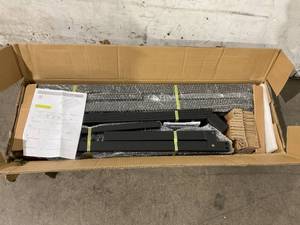 lot 71 image: HAAGEEP 18 Inch Black Metal Queen Size Bed Frame