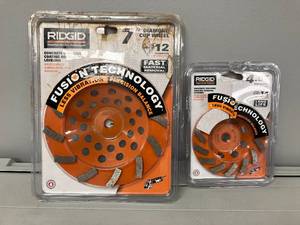 lot 404 image: LOT OF 2 RIDGID Diamond Cup Wheel Blades