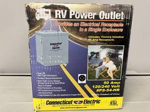 lot 408 image: Connecticut Electric Weatherproof Power Outlet Panel for RVS