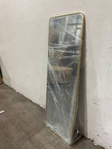 lot 235 image: Gold Framed Full Length Mirror with Rounded Corners