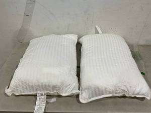 lot 254 image: LOT OF 2 Utopia Queen Standard Pillows - White