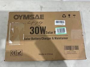 lot 259 image: OYMSAE 30 Watt 12 Volt Solar Panel Trickle Charger & Maintainer