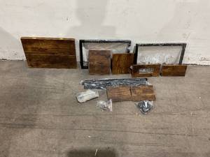 lot 137 image: Hadulcet C Table End Table with Charging Station - Rustic Brown