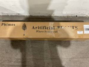 lot 154 image: Phimos 6 ft Artificial Silk Olive Tree with Planter