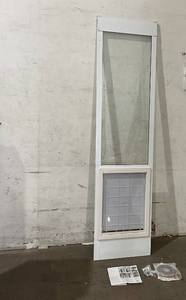 lot 97 image: Ideal Pet Products White Aluminum Pet Patio Door