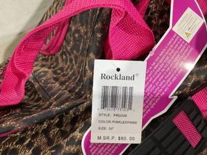 lot 271 image: Rockland Fuchsia & Leopard Print Duffel Bag