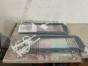 lot 276 image: Lot of 2 Dream On Me Lightweight Grey Mesh Security Adjustable Bed Rails