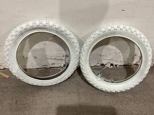 lot 159 image: Lot of 2 Calpalmy 14 inch white kids Bike Replacement Tires