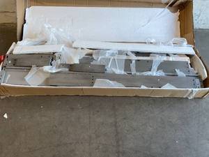 lot 16 image: Queen Size Headboard Storage Platform Bed - Antique Gray