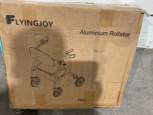 lot 171 image: FlyingJoy Folding Rollator Walker with Seat and Extra Wide Backrest