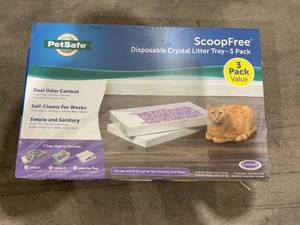 lot 173 image: ScoopFree by PetSafe Lavender Crystal Cat Litter Tray Refills, 4.3 lbs., Count of 3