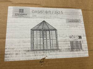 lot 47 image: Palram - Canopia Oasis 8 ft. Greenhouse Kit - Gray