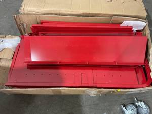 lot 48 image: Red Library Cart with Wheels