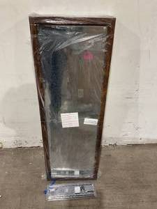 lot 184 image: Nicetree 6 LEDs Mirror Jewelry Cabinet - Rustic Brown
