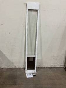 lot 190 image: PetSafe 1-Piece Sliding Glass Pet Door - White
