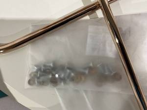 lot 314 image: Kate and Laurel Spaulding Round Modern Coffee Table, White and Gold