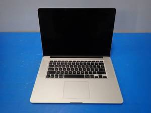 lot 21 image: Apple&nbspMacBookPro11,4 A1398 MJLQ2LLA &nbspINTEL(R) CORE(TM) I7-4770HQ CPU  2.20GHZ  16GB DDR3 RAM  251GB SSD  15.4 screen with 1920 x 1080 Resolution  Includes IOS  No charger  screen has scratch