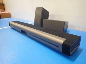 lot 46 image: Sonos&nbspPLAYBAR Speaker with 2 Sonos&nbspPlay 3 Speakers  includes power cables