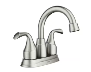 lot 1 image: Moen Idora 4 in. Centerset 2-Handle Bathroom Faucet in Spot Resist Brushed Nickel