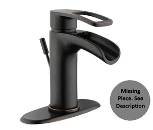 lot 20 image: Glacier Bay Kiso Single Hole Single-Handle Low-Arc Bathroom Faucet in Bronze